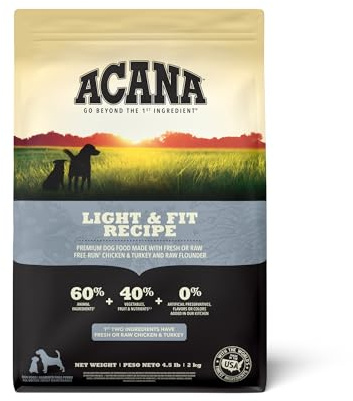 ACANA Grain Free Dry Dog Food Light & Fit Recipe 4.5lb Bag