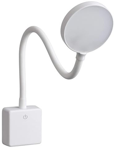 SEBSON Luce Notturna LED da Presa, dimmerabile, flessibile, 4W, bianco neutro 4000K, Applique da Parete - Lampada da Lettura con Spina