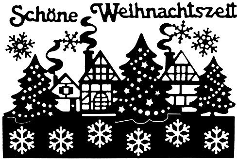 Ideen mit Herz Stanzschablonen, Winterdorf, 5 Stück