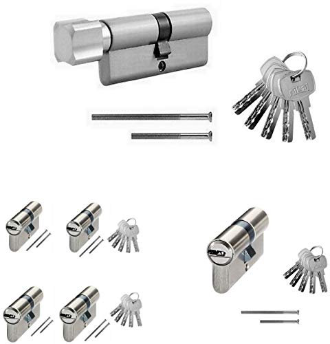 Zylinderschloss Tür Gleichschließend Türschloss Knaufzylinder Profilzylinder Neu (Knaufzylinder, 60mm 30/30)
