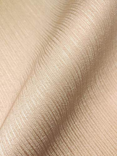 Newroom Vliestapete Gold Uni Metallic Elegant Tapete Wohnzimmer | Feiner Champagner-Schimmer, gestreifte Leinenoptik, Glamour Stil klassisch modern, ansatzfrei, für Schlafzimmer Küche Flur