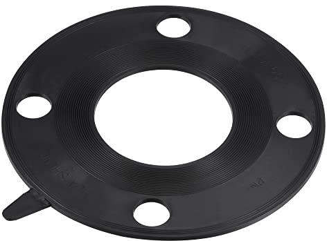 sourcing map Rubber Flange Gasket Full Face for 3 Inch DN65 Pipe 4 Bolt Holes Black Flat Washer