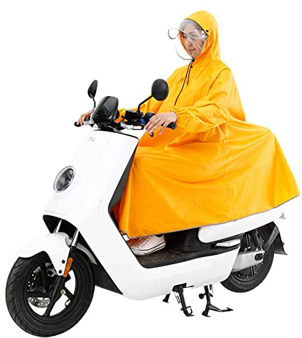 JTYX Motorrad-Regenmantel Regenponcho Regenjacke Regenbekleidung Erwachsene Packbarer Leichter Regenmantel mit Kapuze Trench für Damen und Herren