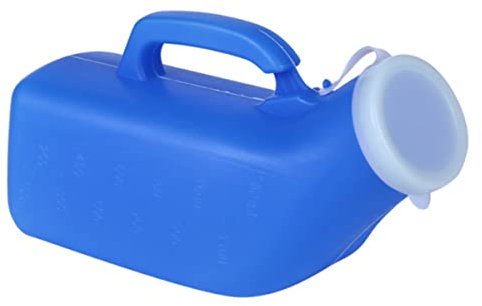 BANNESE Urinals for Men Spill-Proof Urine Collection Container 1200ML Portable Plastic Urine Collection Holder Container for Hospital, Incontinence, Elderly, Travel Bottle And Emergency