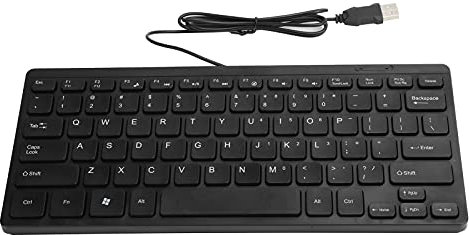 Elprico Laptop Keyboard, Mini USB Wired Multimedia Kaypad, Portable Waterproof Concise Input Device Fit for Laptop Accessories