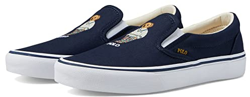 Polo Ralph Lauren Tenis Keaton-Slip para Hombre, Marino, 44.5 EU