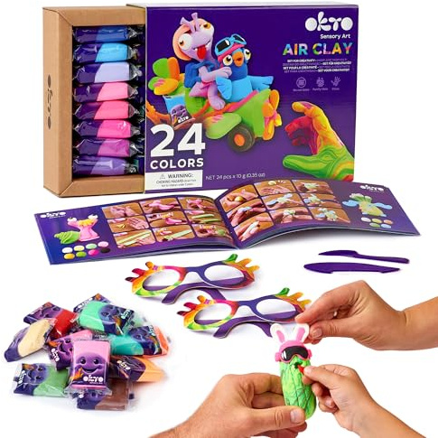 Okto 24 colors set with air clay