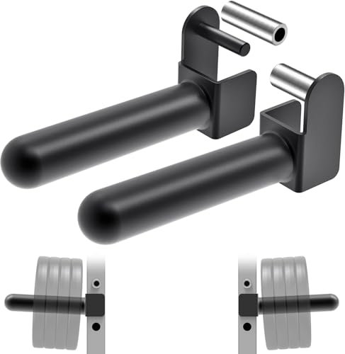 Kipika Hantelscheibenhalter für 2x2 Power Rack mit 5/8 oder 1“ Bohrung - Hantelscheibenständer für Power Rack - Passend für olympische 2-Zoll Hantelscheiben - 2er Set