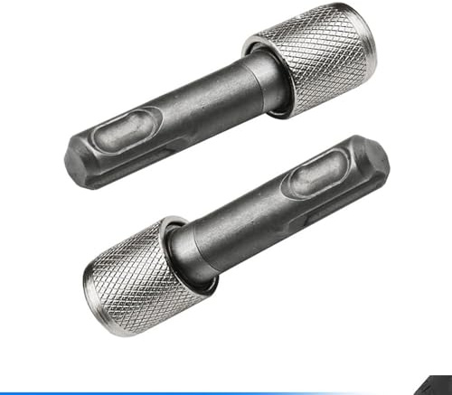 FYHJNC 2 Pack SDS Plus to 1/4 Inch Hex Shank Adaptor, 45# Alloy Steel Quick Release Chuck Converter, 60mm Self-Locking Drill Bit Holder for Hammer Drills, Masonry, Metal & Woodworking