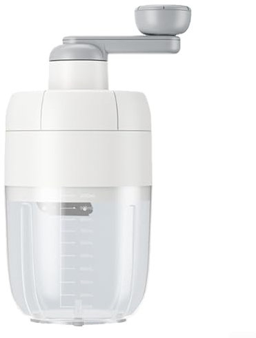 Manual Ice Crusher for Smoothies Portable for SLUSHIE Maker with Materials and Efficient Stainless Steel Blade (white)