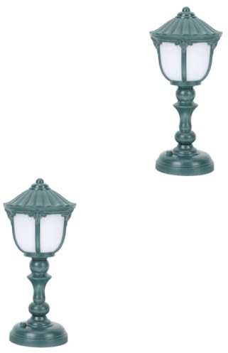 HOMSFOU Vintage Tischlampe Retro Nachttischlampe Kleine Led Nachtlicht Schreibtischlampe Schlafzimmer Dekorative Mini Street Lampe 2 Stück