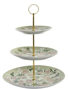 FRUTERO PORCELANA METAL 27X27X34 3PISOS VERDE