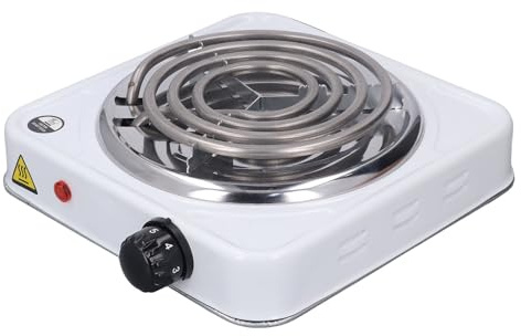 Quemador en Espiral Simple para Encimera, 1500 Vatios de Potencia Eficiente, Quemador único Eléctrico, Controles de Temperatura Ajustables, Placa Caliente de un Solo Quemador