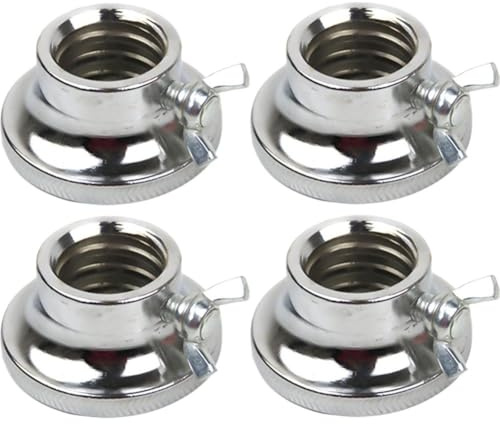 HiyyFloy Dumbbell Screw Ends 4pcs Barbell Spin-lock Collars Screw Clamps Steel Anti-slip Spin-lock Collars Safety Nut for Dumbbell Weight Lifting