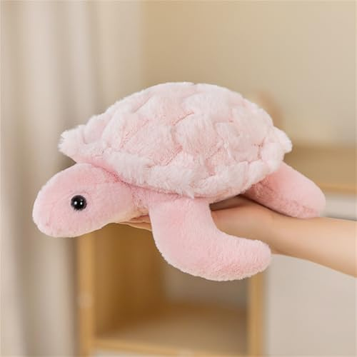 Herfair Schildkröten Plüschtier Kuscheltier, Schildkröten Stofftier Schildkröten Plüsch Spielzeug Plüschpuppen Weich Kissen Geschenk Kinderspielzeug (28cm,Rosa)