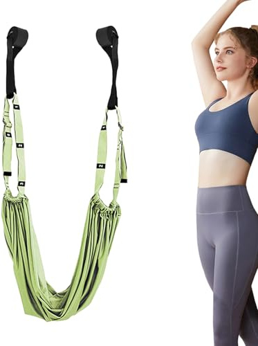 Cuerda de yoga aérea, columpio de yoga aéreo, correa de estiramiento de piernas para danza | Entrenador de flexibilidad, asistente de espalda para espadas, fuerte entrenamiento antigravedad