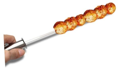 Toyvian Brochetas De Barbacoa Acero Inoxidable 10 Piezas Para Barbacoa Al Aire Libre Mango Resistente Al Calor Reusable Utensilios Parrilla Picnic Hiking