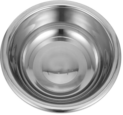 Cuenco de Acero Inoxidable Grande 304 para Mezclar y Amasar | Plata, Gran Capacidad para Huevos, Fácil de Limpiar y Apilable, Uso Doméstico en Cocina