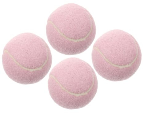Alipis 4 Stück Rosa Tennisbälle aus Gummi für Training und Übung | Weich und Leicht, für Drinnen und Draußen Geeignet, für Anfängerinnen und Mädchen