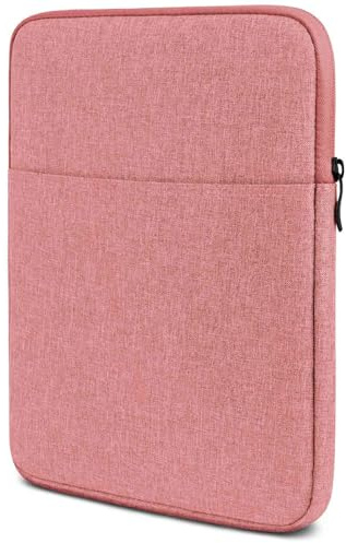 moex Tablet Hülle für Samsung Galaxy Tab S10 Lite Tasche mit Reißverschluss und Fach für Zubehör, Nylon Stoff Sleeve weich Gepolstert, Schutzhülle Minimalistisch Dash Case, Rosa