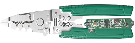 Alicates para pelar cables, sistemas de advertencia de voltajes integrados, herramienta de pelado de cables eléctrico, herramienta profesional de reparación eléctrica, crimpadoras eléctricas