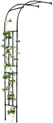 Halbrunder Metall-Gartenbogen für Kletterpflanzen und Rosen, 3 Größen: 3 x 7,9 Fuß, 5 x 7,9 Fuß, 9,8 Fuß breit x 7,9 Fuß hoch. Langlebige und stilvolle Gartendekoration.