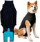 Suitical Recovery Suit Hund, XL, Schwarz