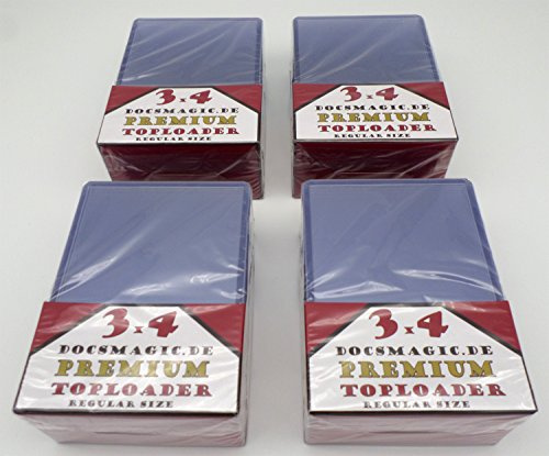docsmagic.de 4 x 25 Premium Toploader - 3 x 4 - Standard Size - 70 x 96