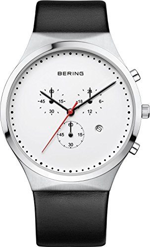 Bering Herren Quarz Uhr | Armbanduhr 40 mm Edelstahlgehäuse und Zifferblatt | Milanaisearmband | Saphierglas | 3 ATM | 14740