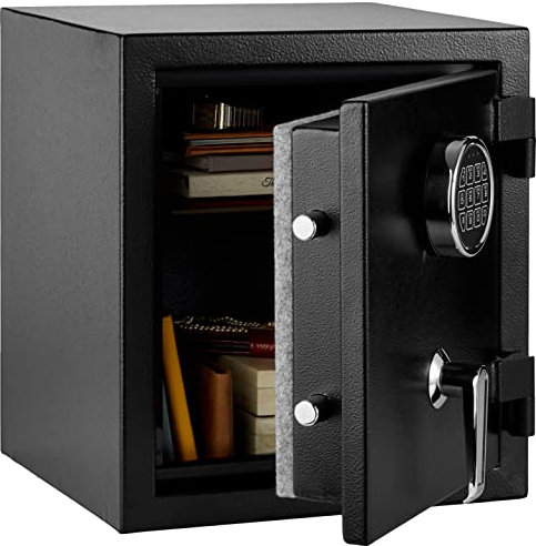 Amazon Basics Fire Resistant Security Safe with Programmable Electronic Keypad, 23.5 l, Black, 36 cm W x 31 cm D x 40 cm H