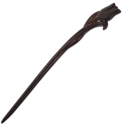 Lurrose Vintage Tulip Haarspange Aus Ebenholz Für Frauen - Elegante Haarnadel Für Hochsteckfrisuren Und Partys