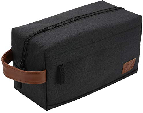 KK Water - Resistant Hanging Toiletry Travel Bag – Spacious Black Gym, Shaving, Make Up Bag for Men & Women