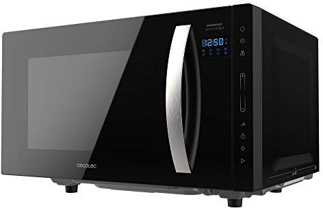 Cecotec Micro-ondes sans plaque GrandHeat 2300 Flatbed Touch Black. Capacité 23 litres, Puissance 800 W, 8 fonctions préréglées, Minuterie jusqu'à 95 min.