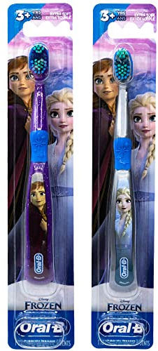 Oral-B Disney Frozen Toothbrush, 3+ YRS, Extra Soft (Characters Vary) - Pack of 2