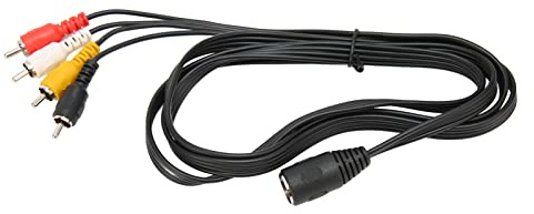Hosie 5 Pin DIN To 4 RCA Cable, 4.9ft DIN Sound Adapter Cable Pull Resistant Female To Male for Amplifier for Speaker