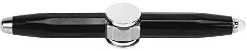 Cosiki Fidget Pen Penna Rotante Strumento di Scrittura Proiettore Regola l'umore Allevia Lo Stress Illuminazione in Metallo (Nero)