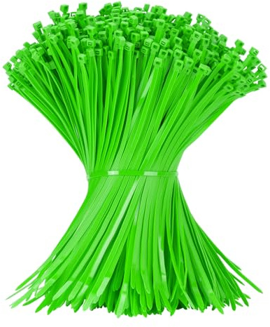 Armpow 1000 bridas verdes de 12 pulgadas, resistencia de 50 libras, bridas pequeñas de nailon autobloqueantes para uso en interiores y exteriores (12 pulgadas, verde)