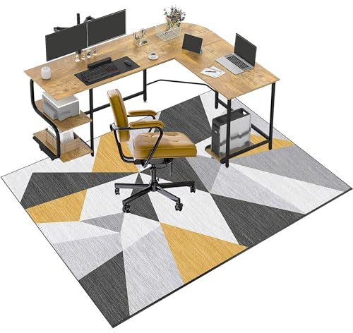 CCTSA Tappeto sotto Scrivania, Tappetino per Sedia da Ufficio, Tappeto per Sedia Gaming, Tappetino Protettivo per Pavimenti Duri, Protettivo Salvapavimento, Tappeto Sedia Parquet 70 x 100 cm