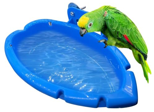 Qutalmi Wellensittich Badewanne Vogelbad Käfig, Vogelbadewanne Badehaus Wellensittich Papageien Zubehör, Hängen Vogelbad Spielzeug Käfig Zubehör Für Papagei Sittich Nymphensittich