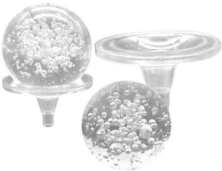 Happyyami 2piezas Bola De Decorativa con Soportes Burbujas para Fuentes y Jardines Accesorios para Acuarios y Proyectos De Paisajismo