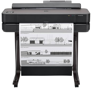 HP DesignJet T650 Stampante per Grandi Formati da 61 cm 5HB08D, Formati supportati da A4 ad A1, velocità 81 Pagine A1 all’Ora, Gigabit Ethernet, USB, Wi-Fi, Garanzia 2 Anni, Edizione 2025, Nero