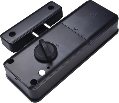 Smart Invisible Door Lock, Indoor Burglar Door Lock, Invisible Door Lock Deadbolt, Electronic Smart Door Lock Fits for Tuya APP/Card Unlock,Electronic Door Lock Wireless Locks (Black)