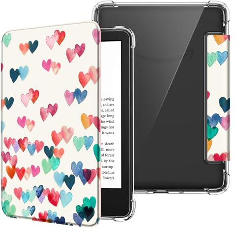 Fintie Funda delgada para Kindle de 6 pulgadas (11ª generación 2024/2022), cubierta trasera de TPU transparente ultra transparente, suave, flexible, carcasa de luz con encendido y apagado automático