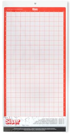 Siser Cutting Mat 12 x 24 cm Light Tack, alfombrilla de corte de baja adherencia para cortar vinilos termoadhesivos