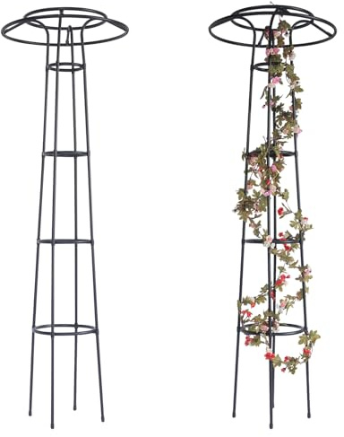 Yuecuu 185 cm para plantas trepadoras, 1 pieza de soporte para plantas de jardín