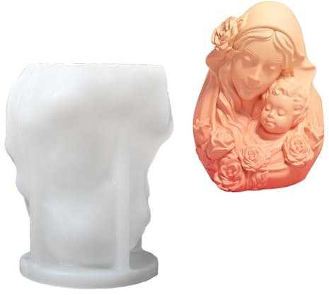 Moldes de silicona con forma de madre bebé, moldes de silicona de yeso para hacer jabón, fondant, moldes de resina epoxi