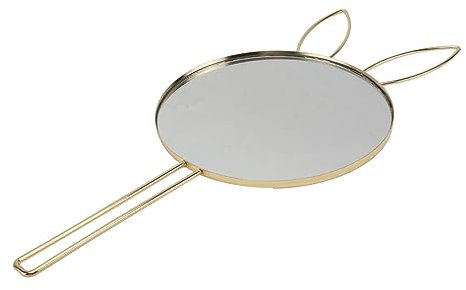 NIYANGLE Schminkspiegel Wandmontiert Doppelfunktionsspiegel Kosmetikspiegel für Zuhause Reisen Handspiegel mit Bunny Ohr Design Dekorativer Hand Schminkspiegel für Friseure und Salons