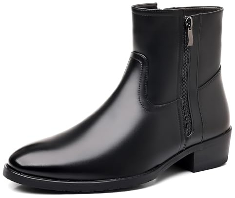 DADAWEN Homme Bottine Chelsea Cuir Confortable Classiques Ankle Boots Classiques