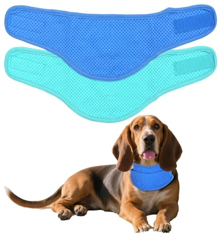 hoyuwak 2 Pack Instant Cooling Dog Bandana Scarf & Vest, Medium