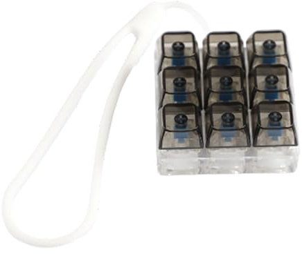 Fahoujs Colorido transparente 9 llaveros llaveros juguetes alivio del estrés regalo para interruptor de teclado botón KAPS alivio del estrés gadget